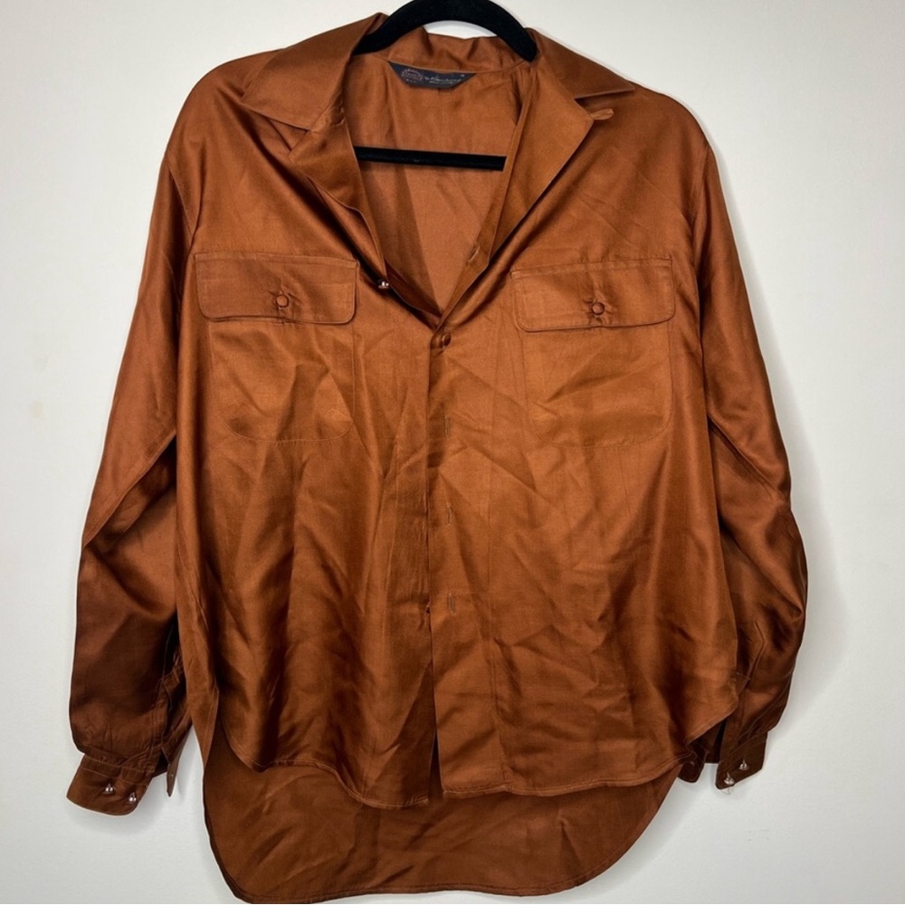 Silk women’s button up blouse